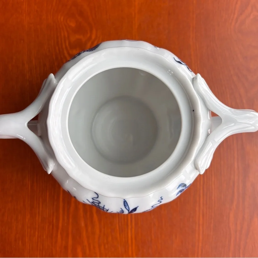 Blue Danube Creamer Sugar Set Vintage Porcelain Banner